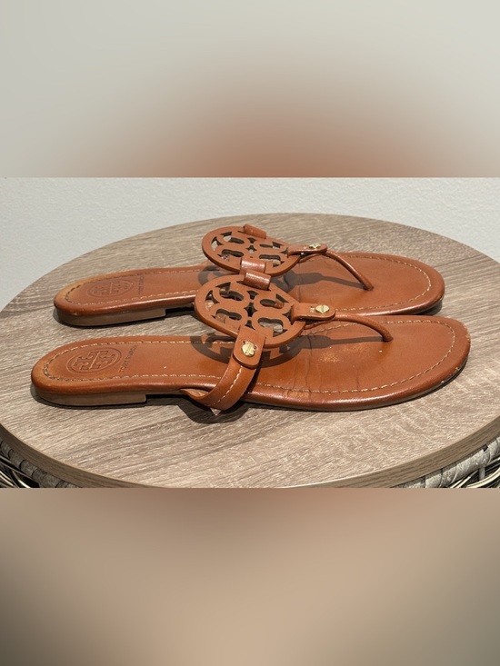 Tory Burch Shoes - Tory Burch Miller Leather Sandals in Vintage Vachetta